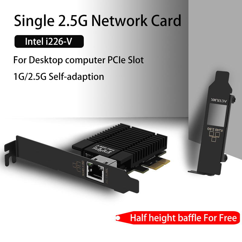【Not Sold Separately】SINGLE 2.5G DUAL 2.5G NETWORD CARD FOR DESKTOP COMPUTER OR SERVER PCIE SLOT SUPPORT WINDOWS AND LINUX