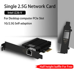 【Not Sold Separately】SINGLE 2.5G DUAL 2.5G NETWORD CARD FOR DESKTOP COMPUTER OR SERVER PCIE SLOT SUPPORT WINDOWS AND LINUX