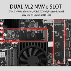 J6412&J6413 NAS Borad SIX SATA3.0 DUAL M.2 NVME 2*INTEL I226 2.5G 1*RTL8125BG ITX Board