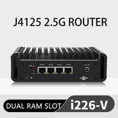 J4125 SOFT ROUTER I226/2.5G NIC DUAL MEMORY CARD SLOT MINI-HOST /IKUAI/NAS/PVE/ESXI ENERGY-SAVING COMPUTER FANLESS MINIPC