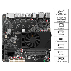 J6412&J6413 NAS Borad SIX SATA3.0 DUAL M.2 NVME 2*INTEL I226 2.5G 1*RTL8125BG ITX Board