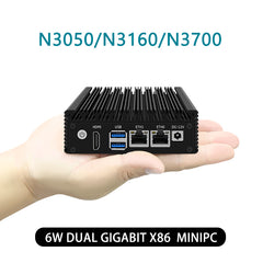 X86-P1 N3050/N3160/N3700 DUAL GIGABIT SIDEROUTER Acquisition Gateway Smaller MiniPC