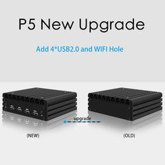 X86-P5 SUPER MINI ROUTER 12TH GEN INTEL N100 N305 DDR5 4800MHZ FIREWALL PC 2X I226-V 2.5G LAN GATEWAY Side routing MINI PC
