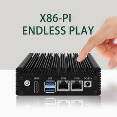 X86-P1 N3050/N3160/N3700 DUAL GIGABIT SIDEROUTER Acquisition Gateway Smaller MiniPC