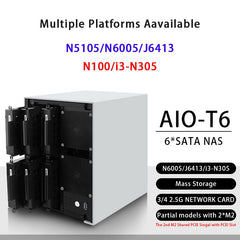N5105/N100/N305 NAS/6*SATA3.0/Dual M.2/PCIE SLOT/4*2.5G NETWORK CARD ALL IN ONE NAS
