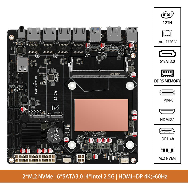 Firewall Router 12th Gen Intel i3 N305 N100 Mini PC 4xi226-V 2.5G