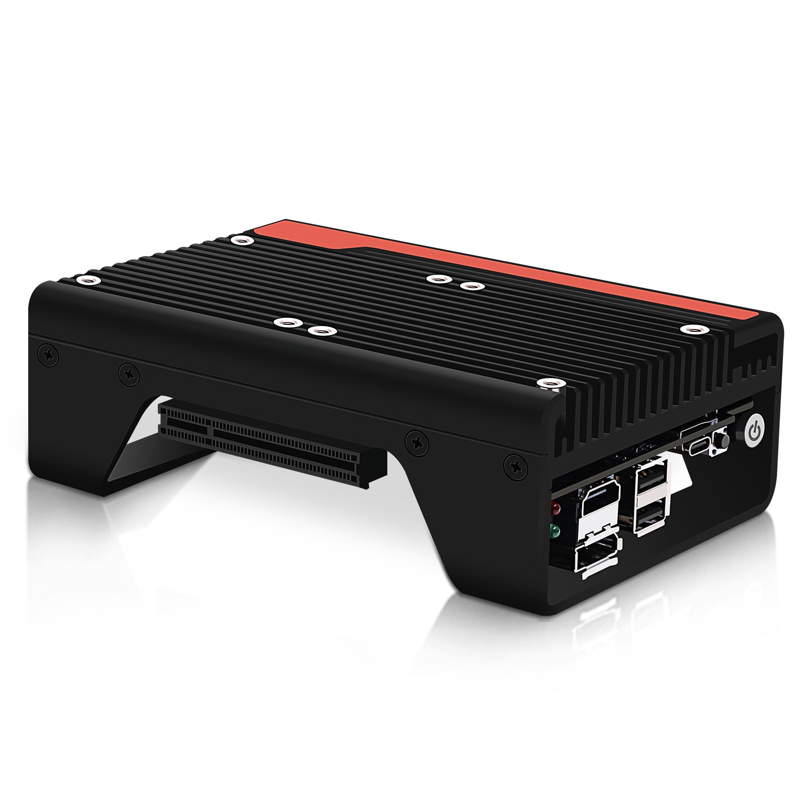 Micro Firewall Computer Dual i226-V 2.5GbE Ports for DIY/3D Printing/Network Security, Fanless Mini PC DDR5 RAM M.2 NVMe, Expandable PCI-e x8(PCle3.0 x4), Quadruple Display